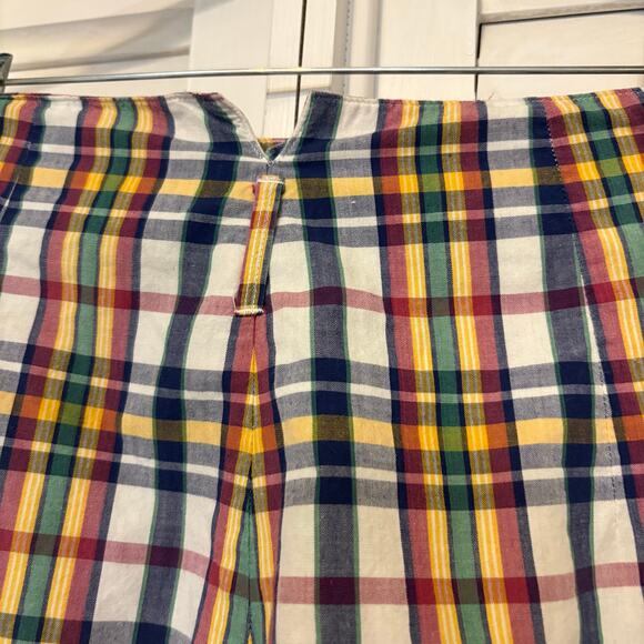 The Limited Plaid High Waisted Cotton Shorts Size 8 - Picture 3 of 8